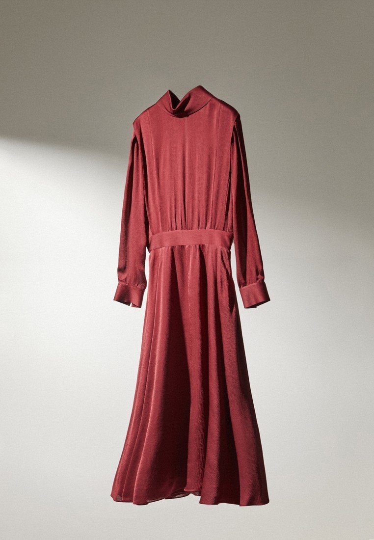 robe rouge massimo dutti