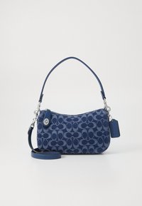 SWINGER BAG IN SIGNATURE DENIM - Umhängetasche - deep blue multi