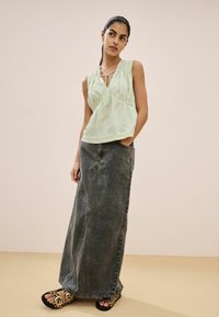 Next BRODERIE SLEEVELESS - REGULAR FIT - Blúzka - aqua blue
