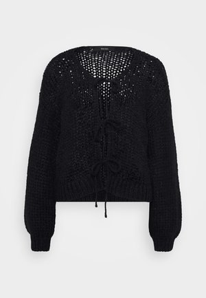 Vero Moda Petite VMALOA BOW CARDIGAN - Gilet - black