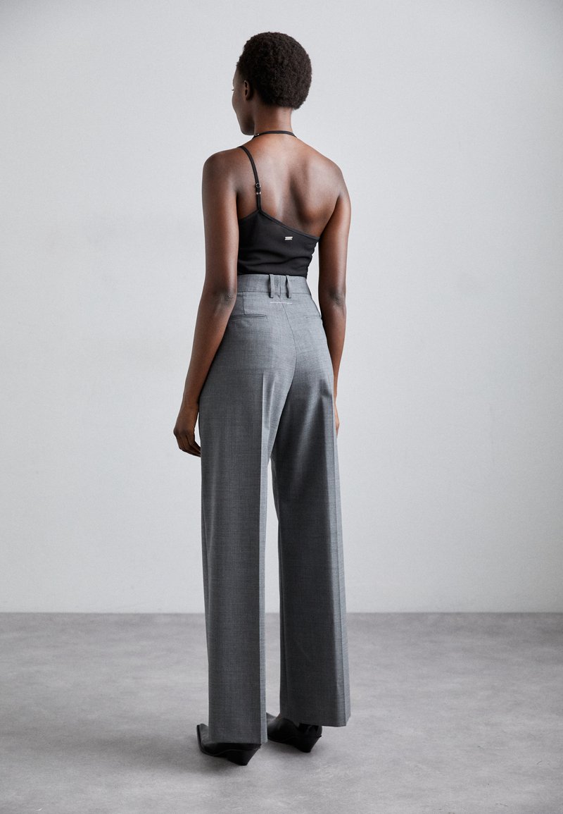 MM6 Maison Margiela PANTS - Trousers - grey melange/grey - Zalando