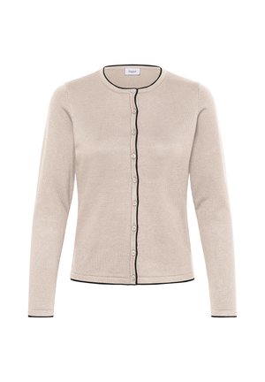 Saint Tropez, MILASZ CONTRAST STRIPE CARDIGAN - Kardigán - gray morn mel black contrast