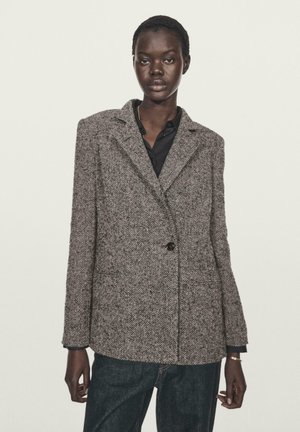 HERRINGBONE - Blazer - grey