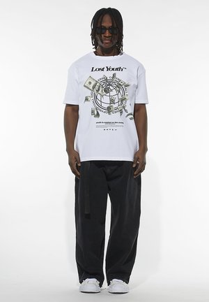 Lost Youth TEE MONEY  - T-shirt con stampa - white