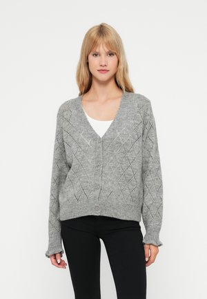 JDYLETTY  V-NECK - Vest - light grey melange