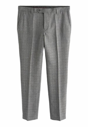 SLIM FIT TEXTURED CHECK - Stoffhose - grey textured
