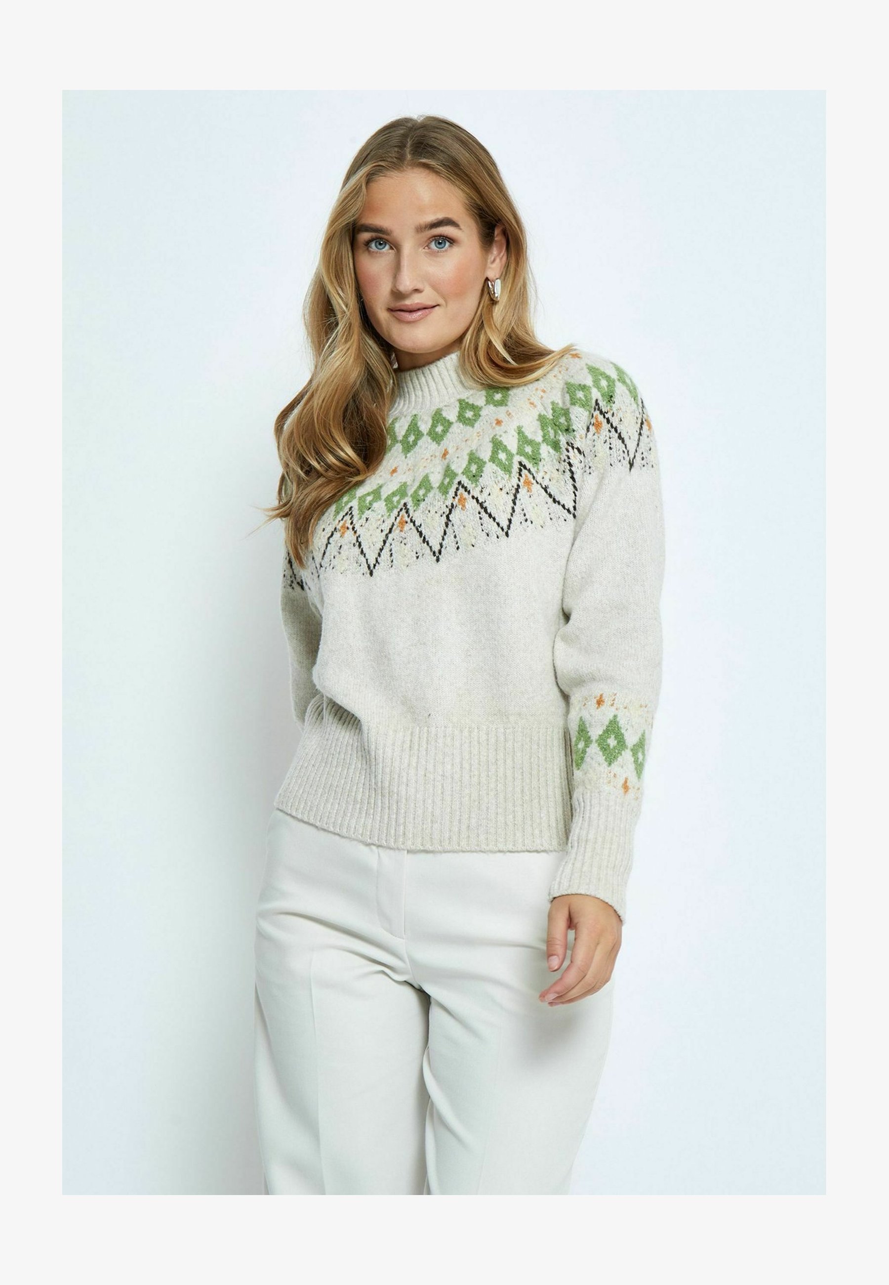 Springfield Maglione Donna – Girocollo Con Punto Intrecciato, Comfort E Stile Urbano