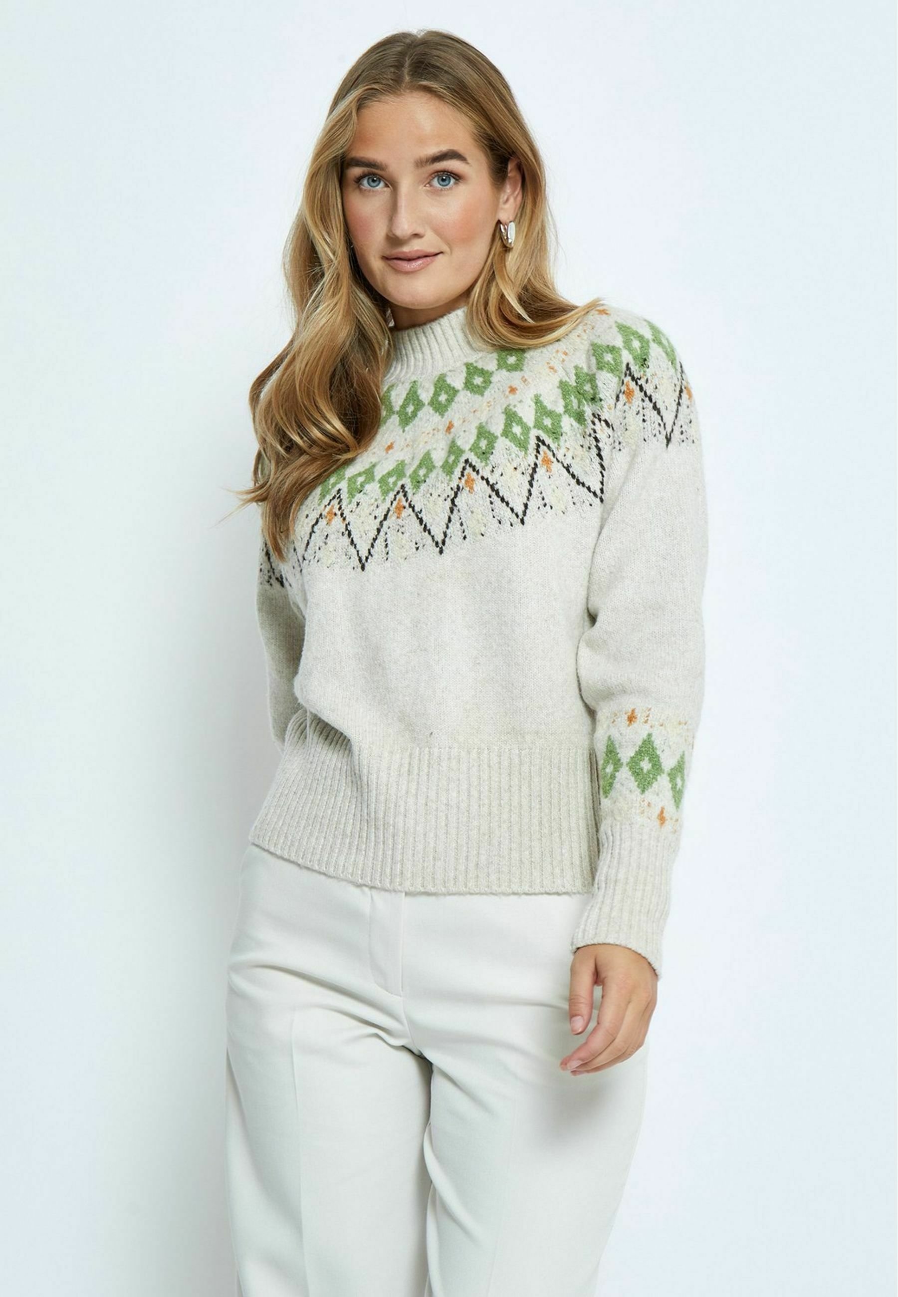 Springfield Maglione Donna – Girocollo Con Punto Intrecciato, Comfort E Stile Urbano