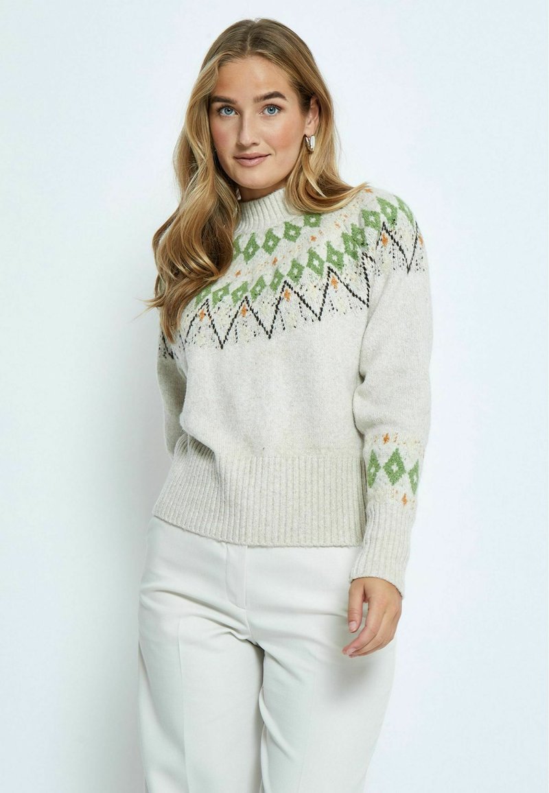 Desires SUTTON GRS FAIR ISLE - Džemper - gardenia