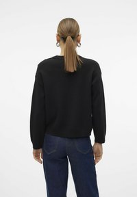 Vero Moda VMSABA O-NECK BUTTON  - Maglione - black