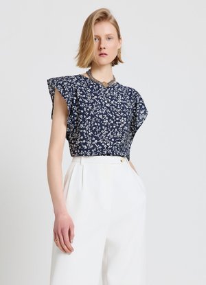 Calliope, CAMICIA TINTA UNITA - Blouse - var blu