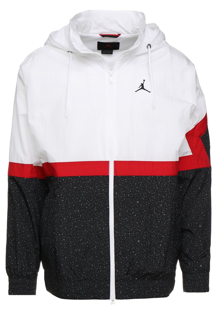 black and red jordan windbreaker