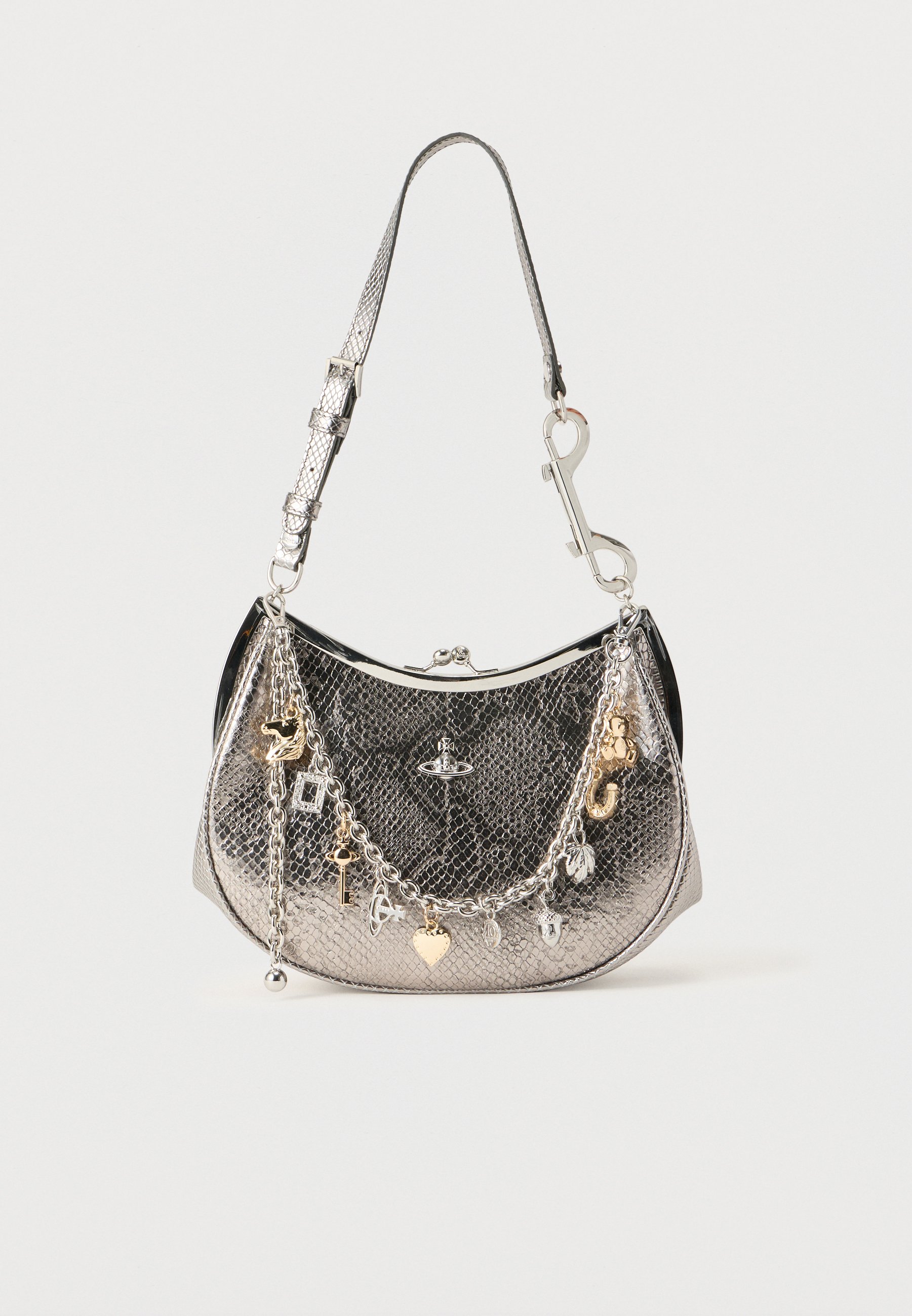 Vivienne Westwood CHARM FRAME PURSE - Handväska - silver-coloured 