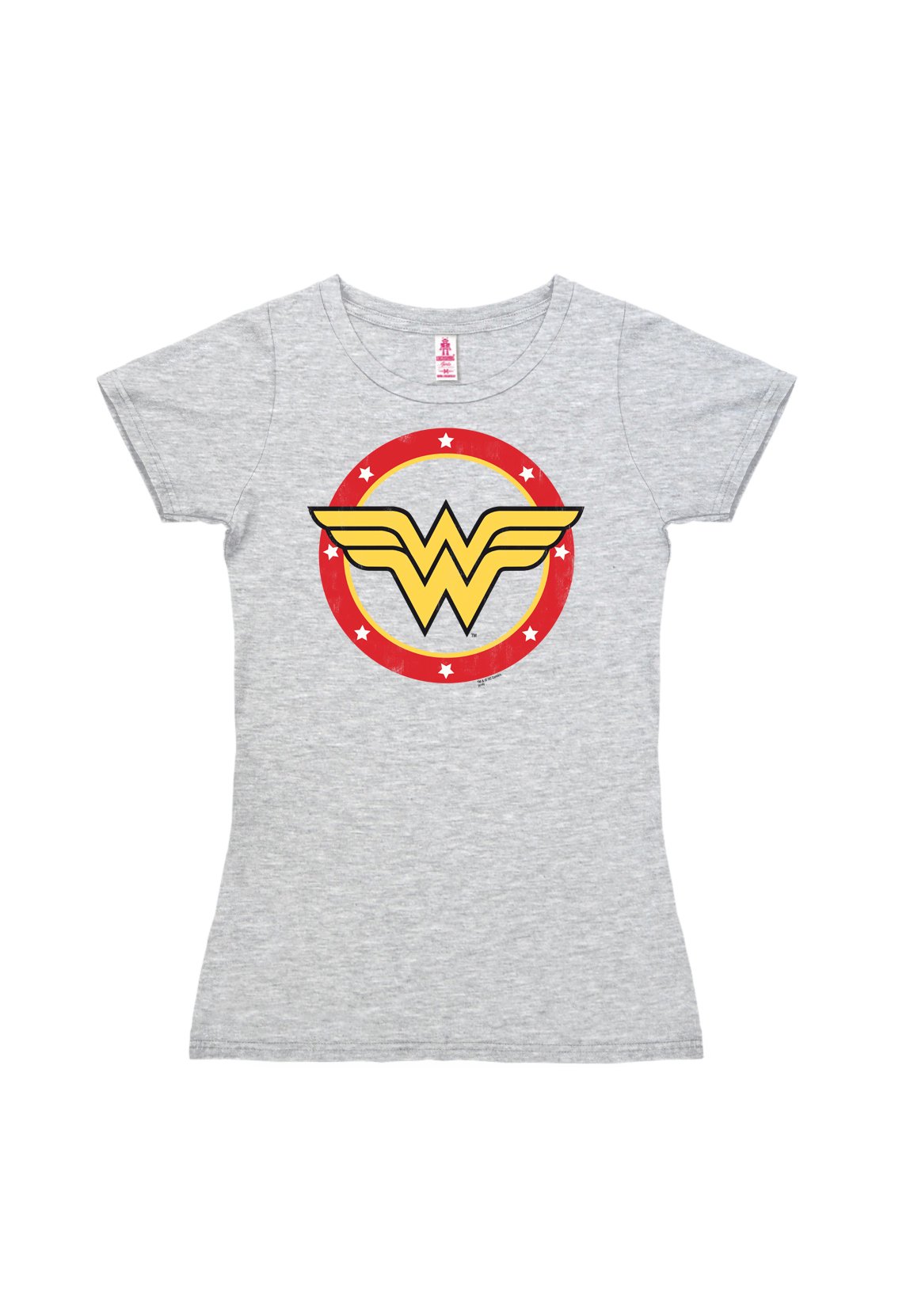 LOGOSHIRT WONDERWOMAN CIRCLE LOGO - T-Shirt print - grau-meliert/grau -  Zalando.de