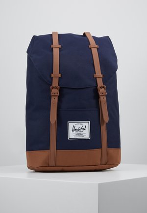 RETREAT - Rucksack - peacoat/saddle brown