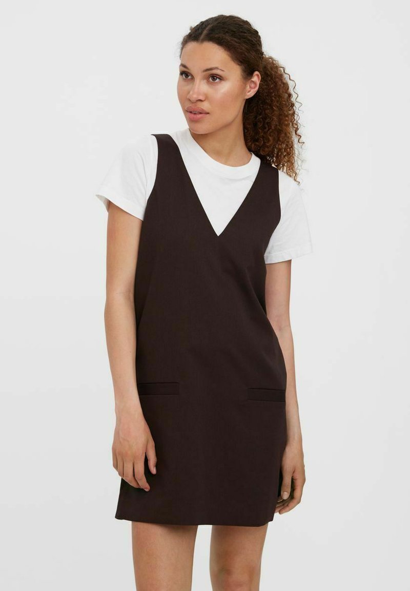 Damen Freizeitkleider | Vero Moda KURZES Freizeitkleid coffee bean/dunkelbraun - VV27166 Damen Freizeitkleider | Vero Moda KURZES Freizeitkleid coffee bean/dunkelbraun - VV27166