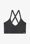 ESSENTIAL MEDIUM SUPPORT SPORTS BRA WITH ADJUSTABLE CROSS BACK - Sports-BH-er med medium støtte - dark grey