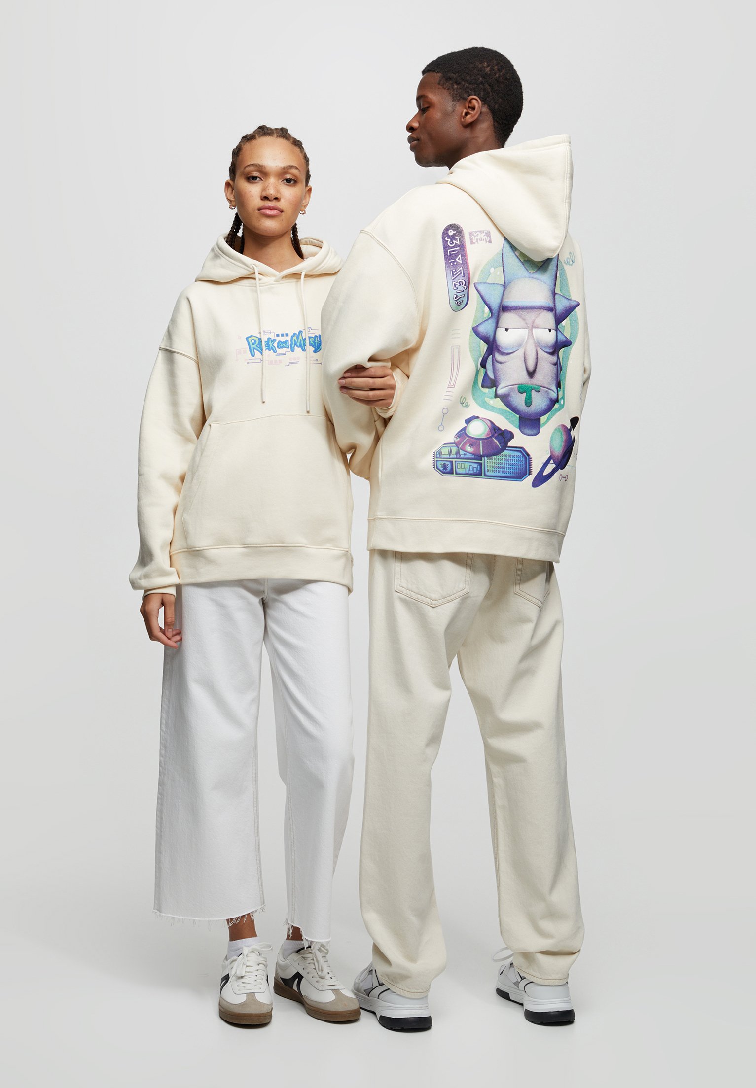 PULLu0026BEAR RICK AND MORTY Hoodie Off White/off-white | craft-ivf.com