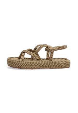 Sandalen met plateauzool - gold