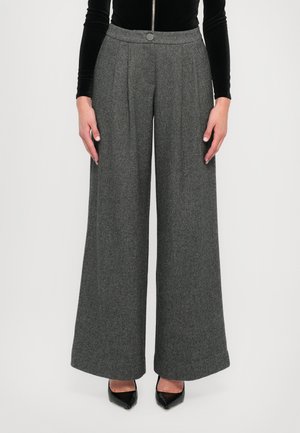 PANTALONI TROUSER - Pantalon classique - grey/black
