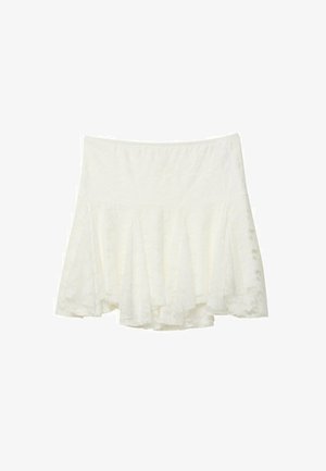 Stradivarius FITTING - A-linjainen hame - white