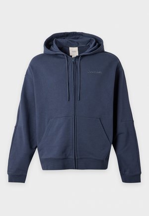 Calvin Klein, HEAVYWEIGHT FRENCH TERRY ZIP HOODIE - Суитшърт с цип - blue nights