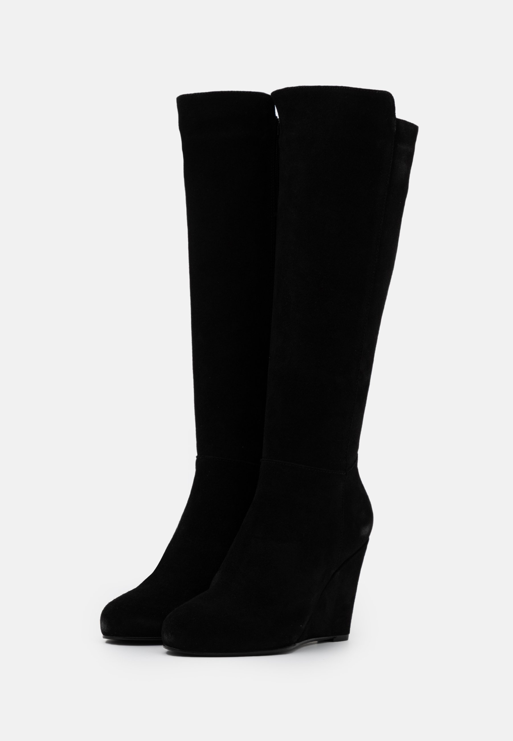 Anna Field LEATHER - Laarzen met sleehak - black/zwart - Zalando.nl