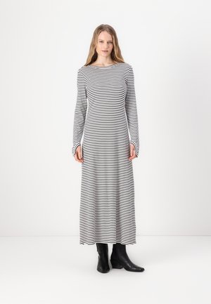 BACK CUT OUT STRIPES - Jersey dress - black/white