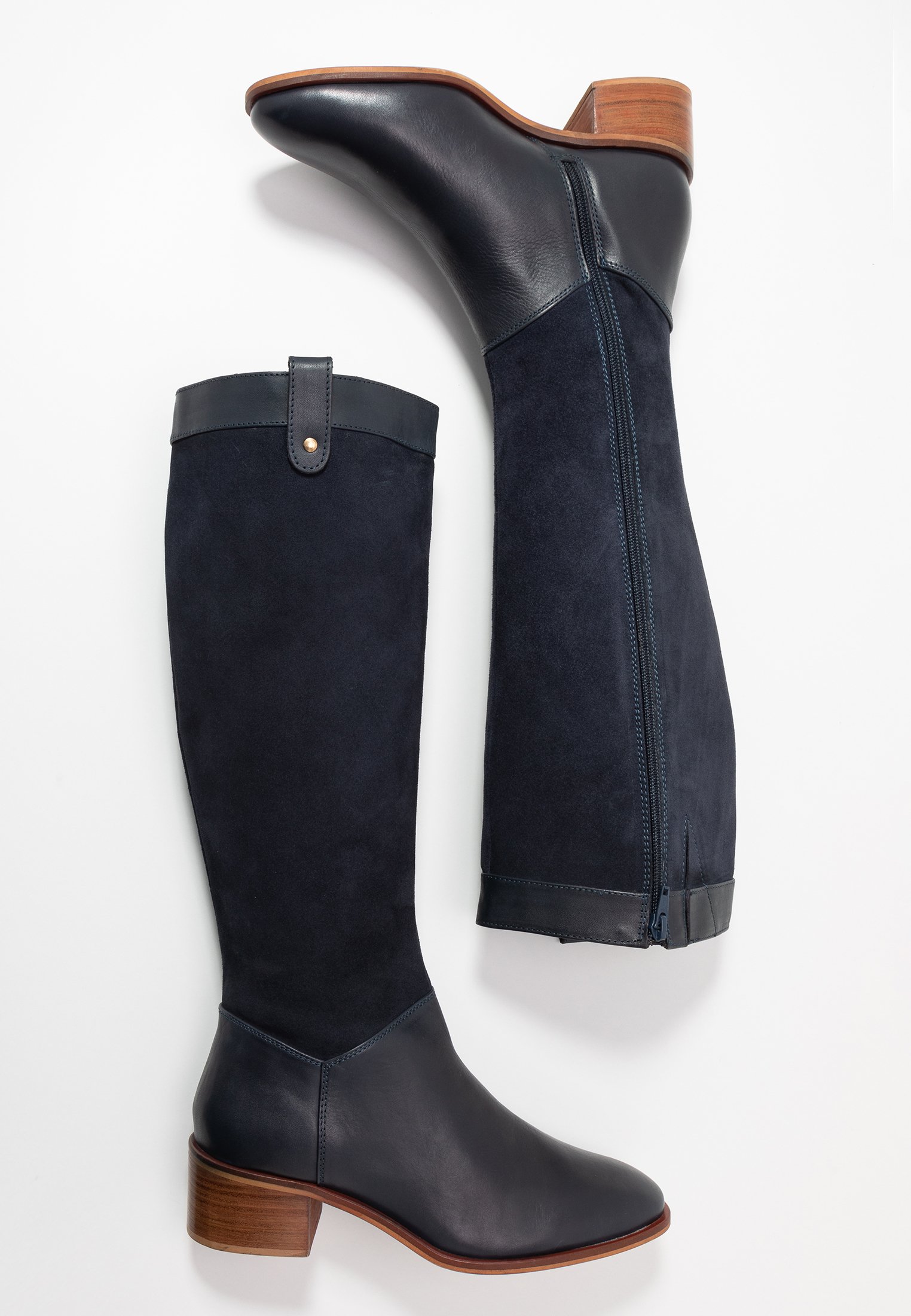 LEATHER BOOTS Klassiska stövlar dark blue LEATHER BOOTS Klassiska stövlar dark blue