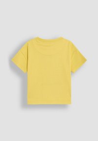Geel kortemouw T-shirt van katoen, met een ronde halslijn en nette stiksels, met een effen achterkant.