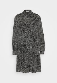 DRESS A SHAPE SHIRT STYLE VOLANT SKIRT LONG SLEEVE KENT COLLAR - Paitamekko - multi