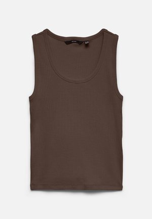 Vero Moda, VMCHLOE SL SHORT TANK TOP NOOS - Top - chocolate brown