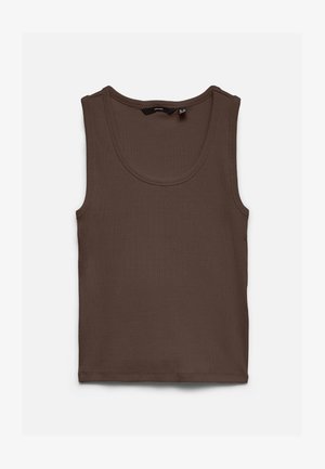 Vero Moda, VMCHLOE SL SHORT TANK TOP NOOS - Top - chocolate brown