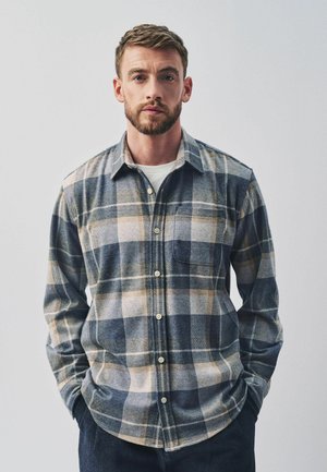 Next, CHECK JERSEY LONG SLEEVE SHIRT - Hemd - blue
