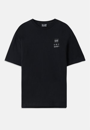 TRAIN LOGO TEE  UNISEX - T-shirt imprimé - black/silver colored