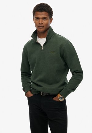 Sweater - dunkel waldgrün meliert