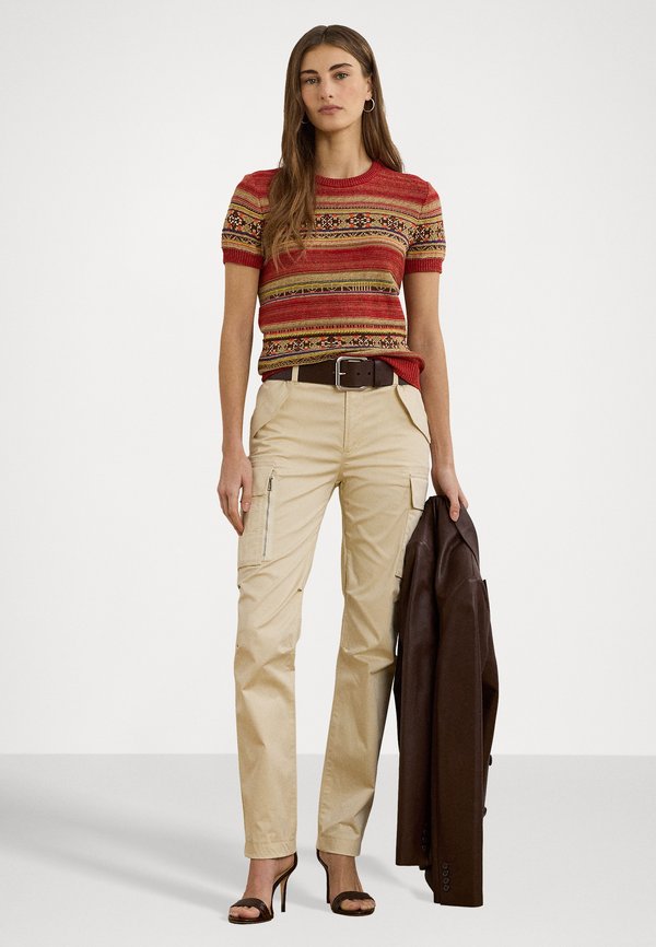 GEO STRIPED SHORT SLEEVE SWEATER - Print T-shirt4