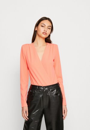 ONLY ONLSMILE WRAP BODYSTOCKING  - Μπλούζα με μακριά μανίκια - georgia peach