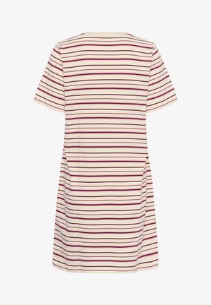 Cream, CRLIVA - Trikotaažkleit - white stripe w. pink bordeaux