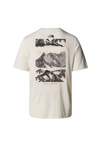 The North Face FOUNDATION MOUNTAINS FACES - Camiseta estampada - white dune