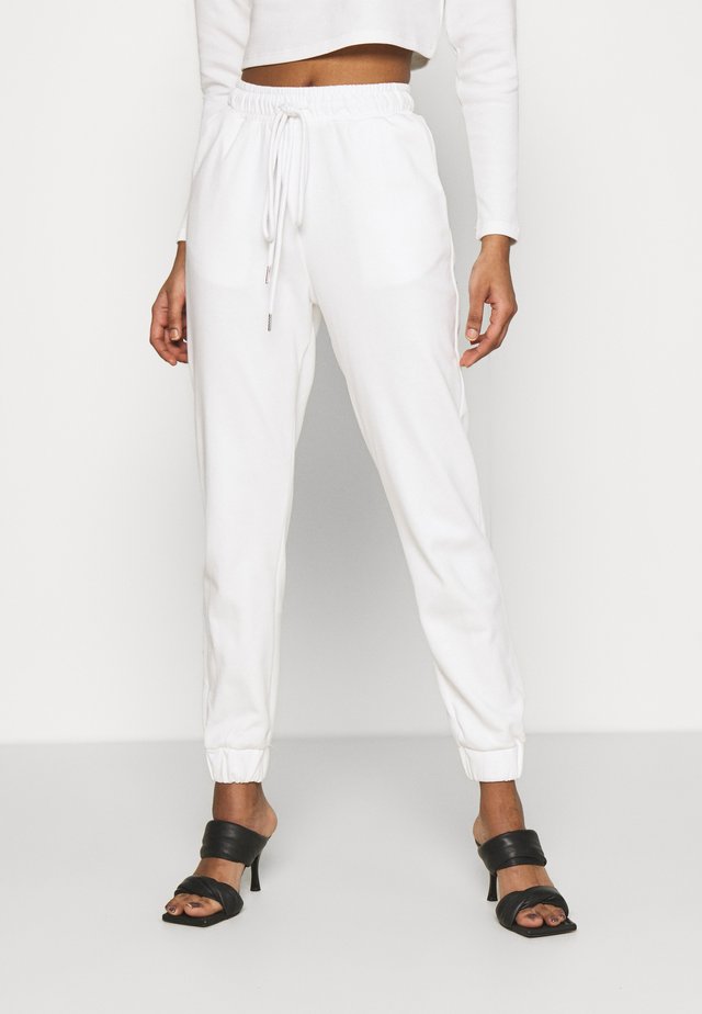 TED TROUSERS WITH FRONT TIE DETAIL - Spodnie treningowe - cream
