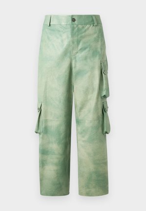VINTAGE PANT - Δερμάτινο παντελόνι - army green