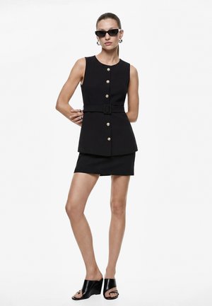 Koton, MINI VEST DRESS. - Etuikleid - black