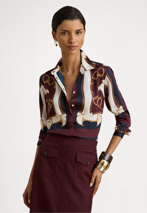 CLASSIC FIT EQUESTRIAN-PRINT TWILL SHIRT - Cămașă - navy/cream/multi