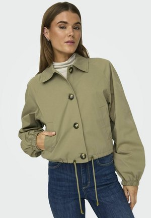 FLY-AWAY KRAGEN BALLONÄRMEL - Summer jacket - covert green