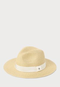 PACKABLE STRAW FEDORA - Müts - beige/white