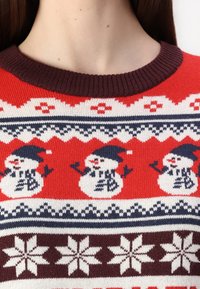 VILA VISNOWMAN CHRISTMAS - Pulover - mars red