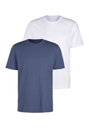 T-Shirt basic - blau   weiß