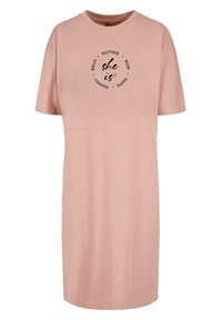 Merchcode MOTHERS DAY - SHE IS OVERSIZED SLIT - Kjole - duskrose