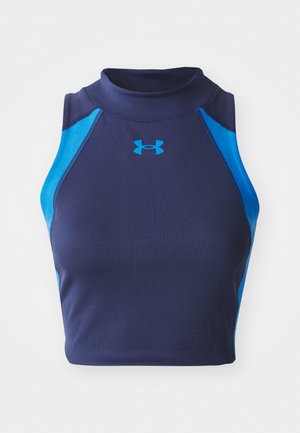 Under Armour HEATGEAR RIB - Débardeur - washed navy/blue atlantis